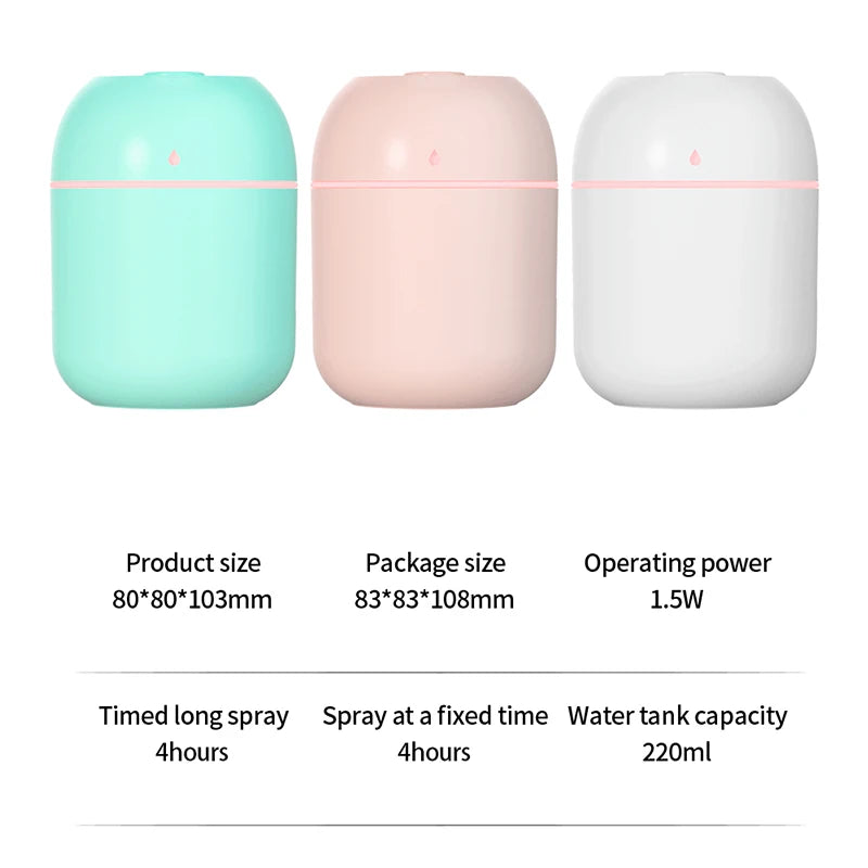 Humidificador de Atomización de Aire Interior de Escritorio USB, Humidificador de Pulverización Grande Silencioso Para el Hogar